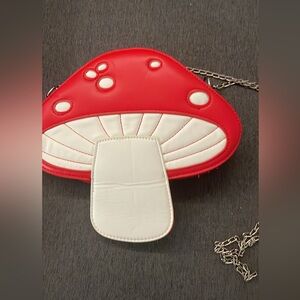 Faux leather mushroom crossbody